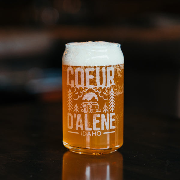 Coeur d'Alene Camping 16oz Can Glass