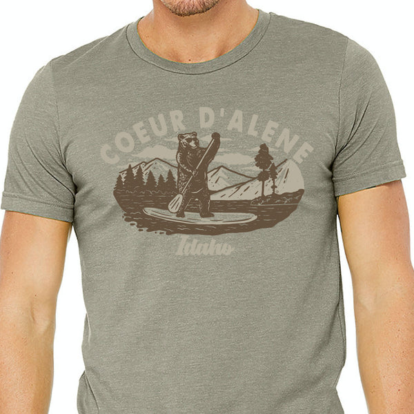 Coeur d'Alene Paddleboard Bear Tee