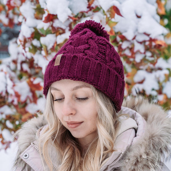 Cool Weave Maroon Beanie