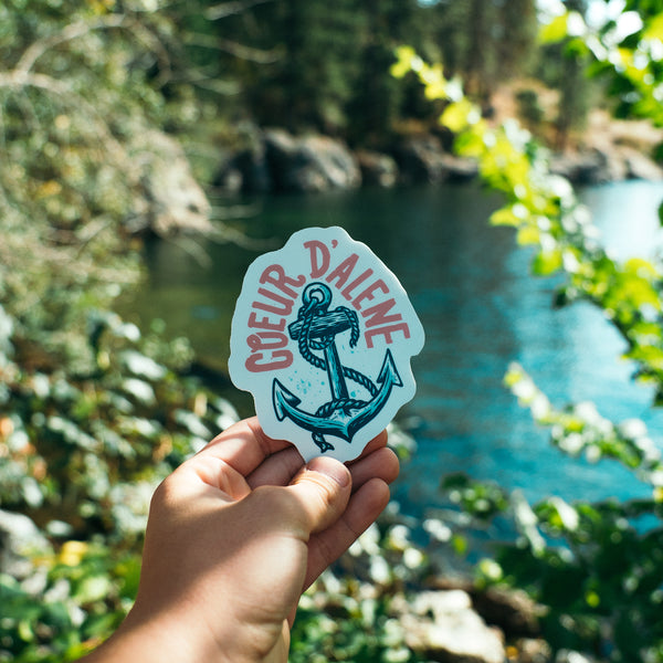 Coeur d'Alene Anchor Bubbles Sticker