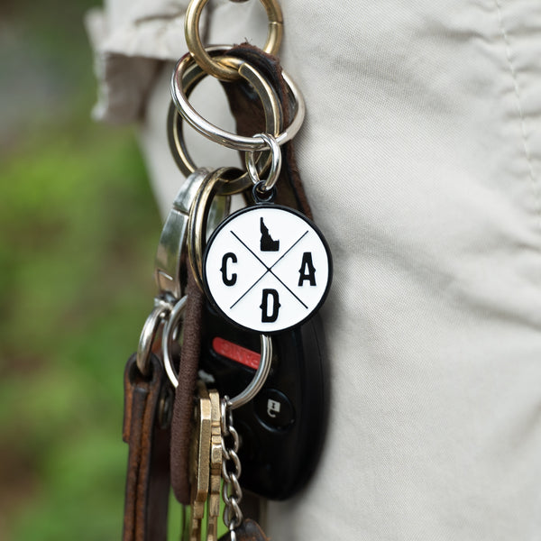 Round Metal CDA Idaho Logo Enamel Keychain