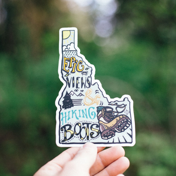 Epic Views & Hiking Boots Stickers
