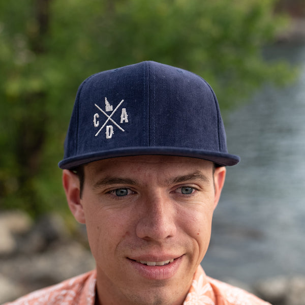 Navy Corduroy Logo Hat