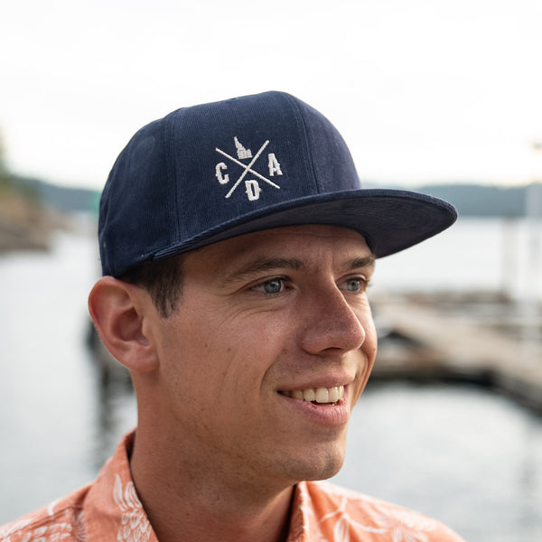 Navy Corduroy Logo Hat