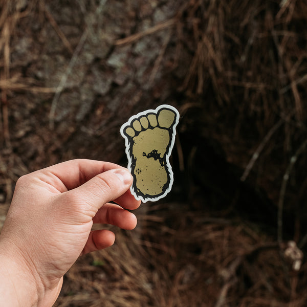 Bigfoot Footprint Sticker