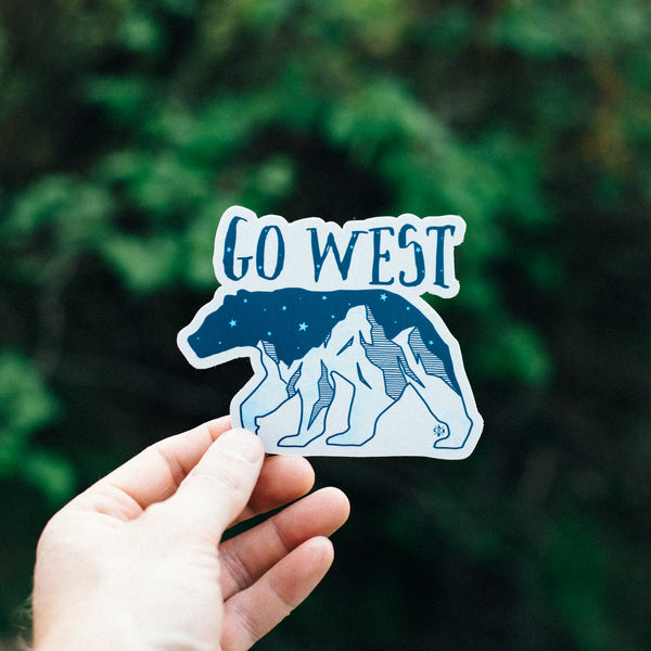 Go West Sticker