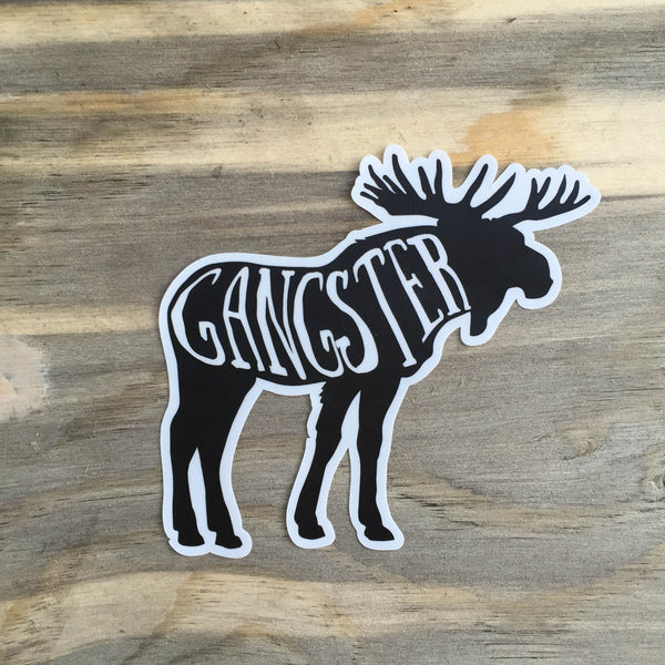 Gangster Moose Sticker