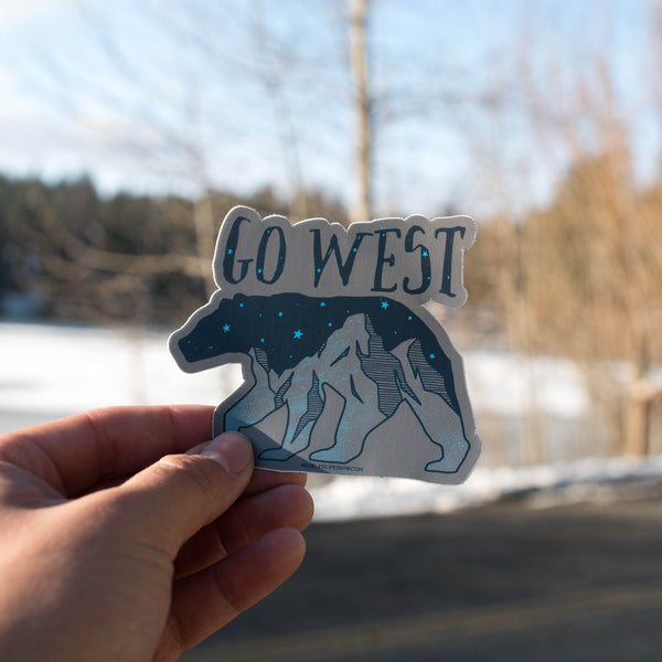 Go West Sticker