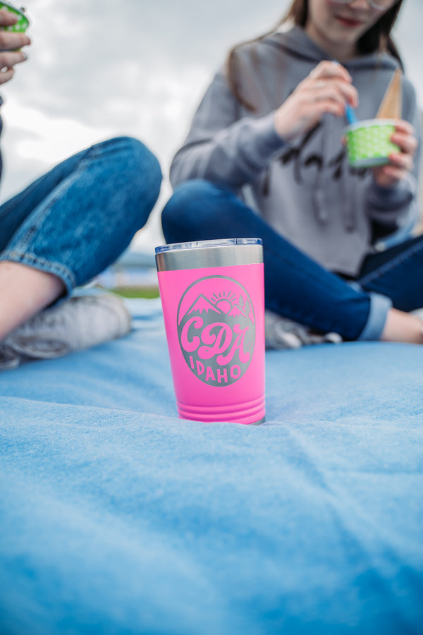 Pink CDA Happy Mountains Insulated Pint