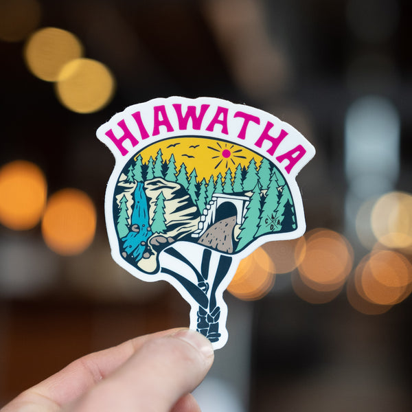 Hiawatha Bike Helmet Sticker