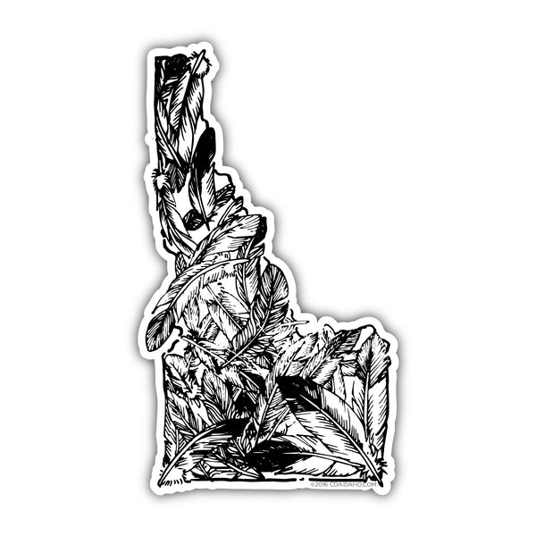 Idaho Feather State Sticker