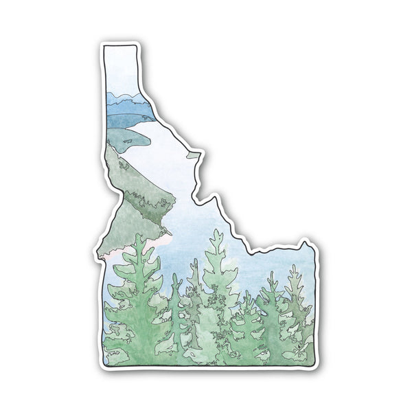 Watercolor Mineral Ridge Idaho Sticker