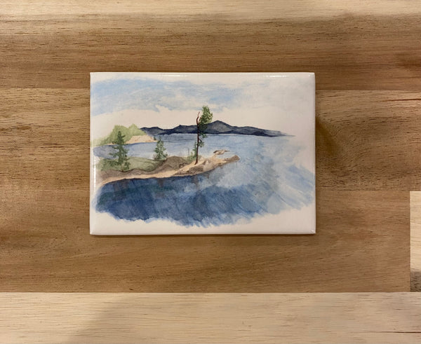 Tubbs Hill Tree Watercolor Large Magnet