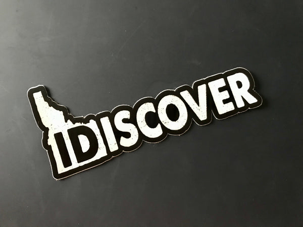 Idiscover Idaho Sticker - Black Background