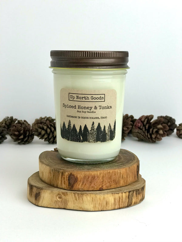 Spiced Honey & Tonka 8oz Soy Candle by Up North Goods
