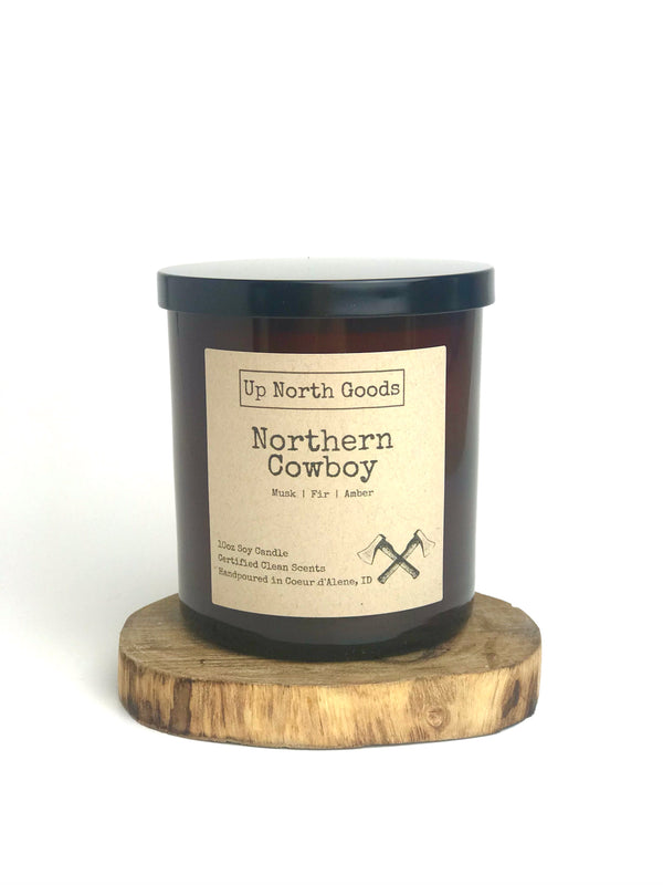 Northern Cowboy 10oz Soy Candle by Up North Goods