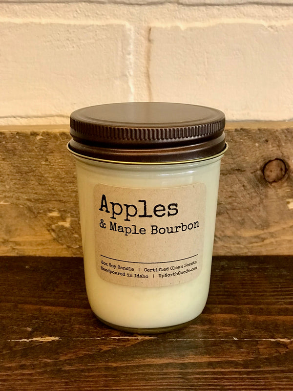 Apples & Maple Bourbon 8oz Soy Candle by Up North Goods
