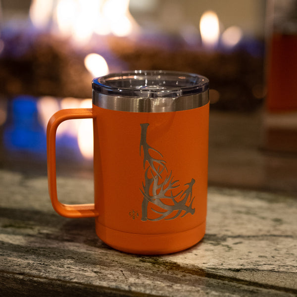 Idaho Antler Orange 15oz Insulated Mug