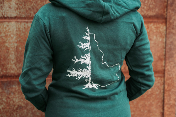 IdaTree Forest Green Zip Up Hoodie