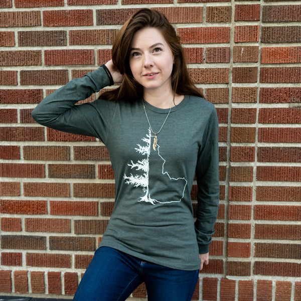 IdaTree Forest Green Long Sleeve Tee