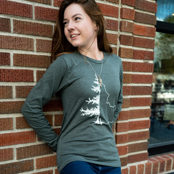 IdaTree Forest Green Long Sleeve Tee