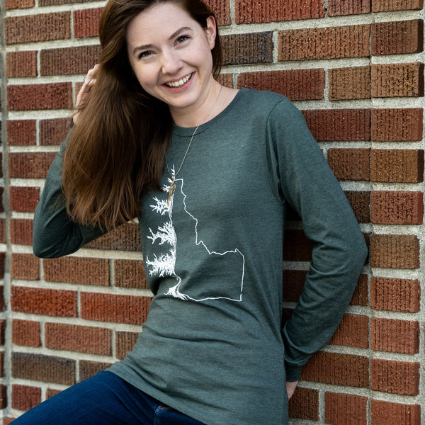 IdaTree Forest Green Long Sleeve Tee