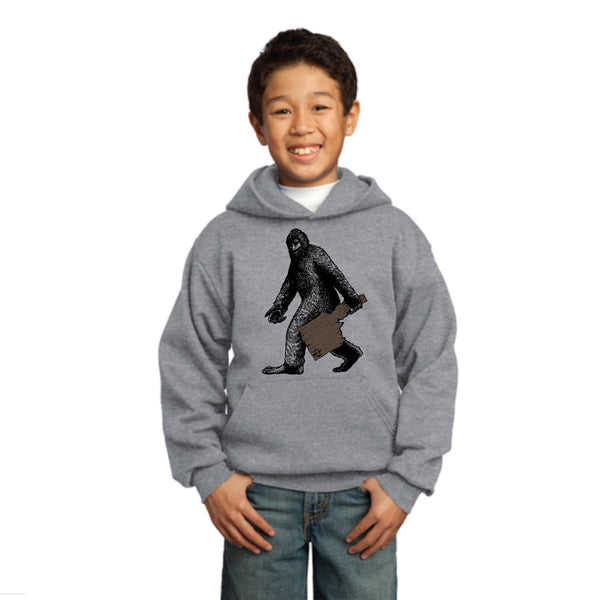 Kids Heather Gray Bigfoot Hoodie