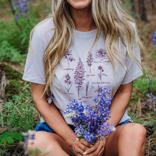 Lavender Idaho Native Plants Womens Tee