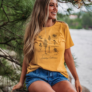 Mustard Yellow Idaho Native Plants Womens Tee