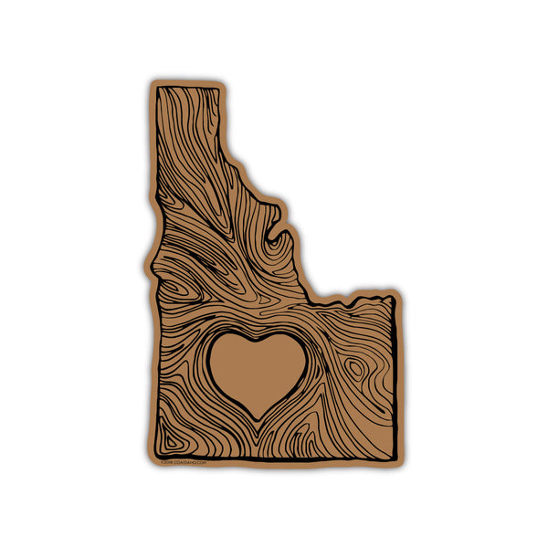 Idaho Wood Grain Sticker