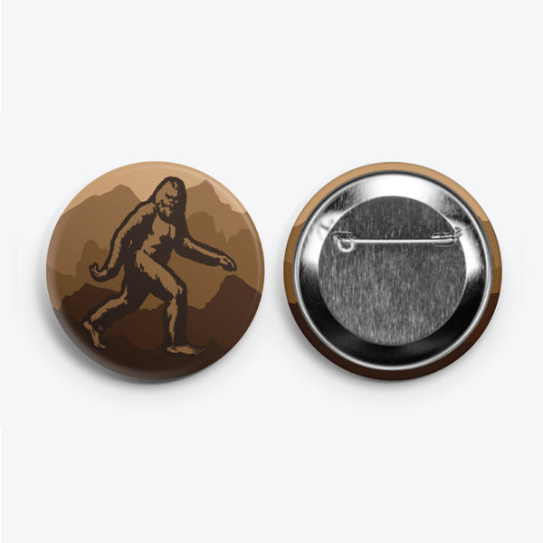 Large Serious Bigfoot Button