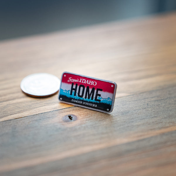 Idaho Home License Plate Enamel Lapel Pin