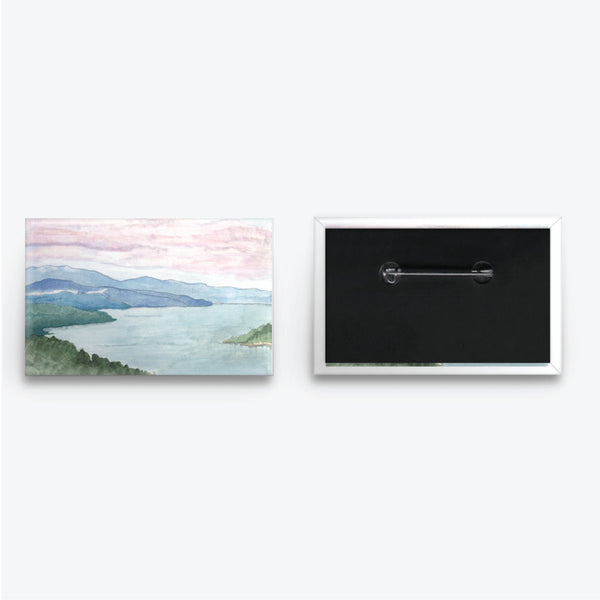 Large Mineral Ridge Watercolor Button