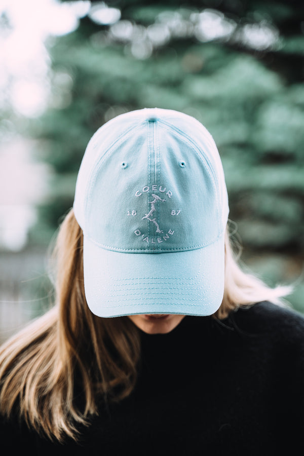 Light Blue Coeur d'Alene Lake 1887 Dad Hat