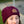 Maroon Cable Knit Pom-Pom Leather Night Patch Beanie