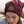 Maroon Cable Knit Pom-Pom Leather Night Patch Beanie