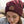 Maroon Cable Knit Pom-Pom Leather Night Patch Beanie