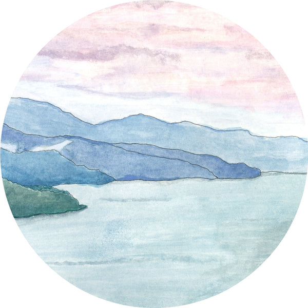 Mineral Ridge Watercolor Button