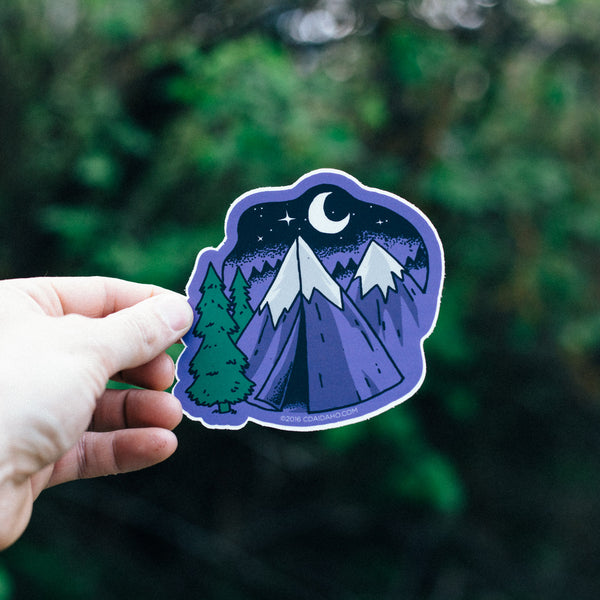 Mountain Tent Sticker