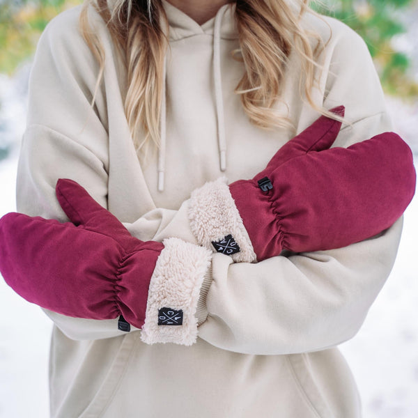 Maroon Logo Mittens