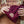 Maroon Cable Knit Pom-Pom Leather Night Patch Beanie