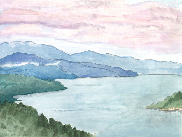 Mineral Ridge Watercolor Postcard