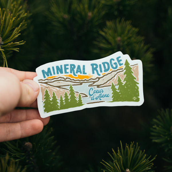 Mineral Ridge in Coeur d'Alene Idaho Sticker
