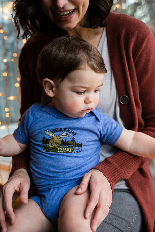 Moose In A Canoe Infant Onesie