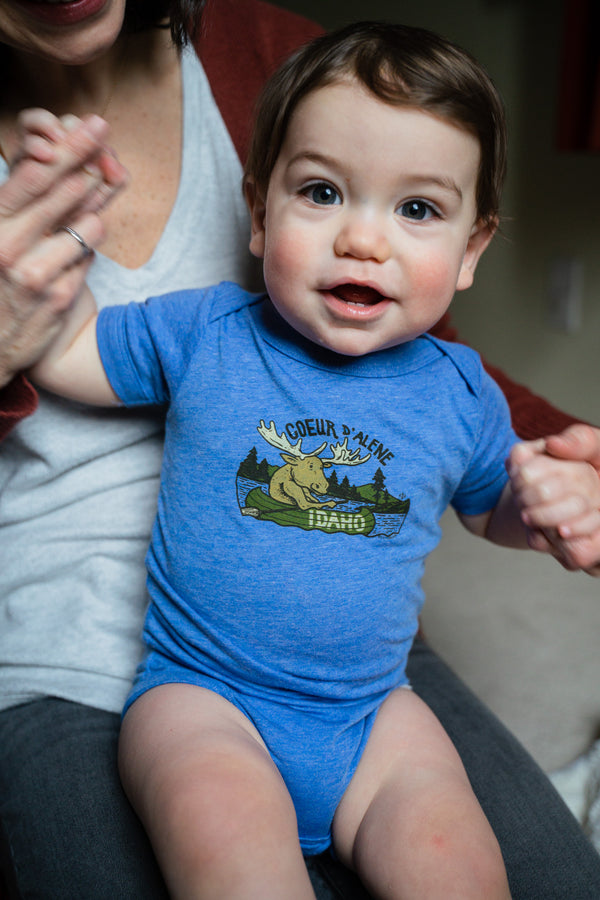 Moose In A Canoe Infant Onesie