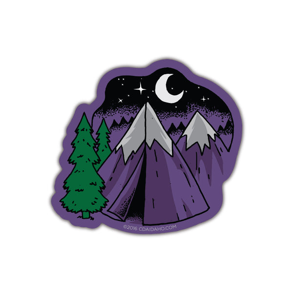 Mountain Tent Sticker