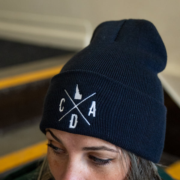 Navy Blue Logo Cuff Beanie