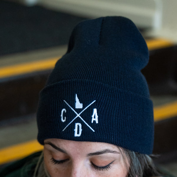 Navy Blue Logo Cuff Beanie