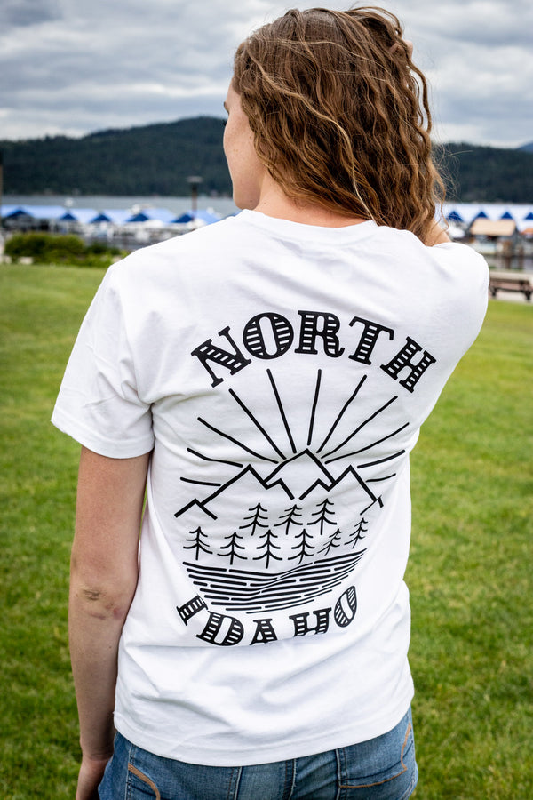 North Idaho Logo White Tee