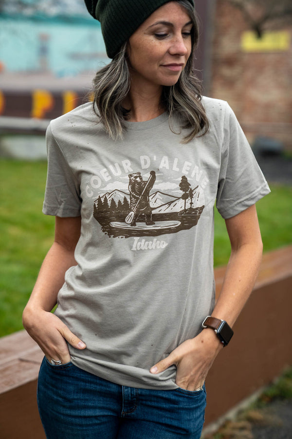 Coeur d'Alene Paddleboard Bear Tee